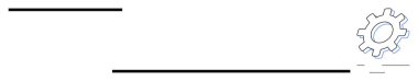 Gear mechanism with clean modern lines implying system organization, technology, or innovation. Ideal for engineering, innovation, systems, process management, mechanics, technology minimalism