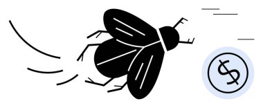 Kara sineğin hareket izleri dolar parasına yakın hareket ediyor. Mali kayıp, haşere kontrolü, harcama alışkanlıkları, kaynak israfı, verimsizlik, dikkat dağıtıcı şeyler için idealdir. Basit düz metafor