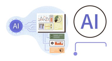 Veri tabloları ve grafiklere bağlı yapay zeka modülü, teknoloji güdümlü analitik ve sezgileri görselleştiriyor. Yapay zeka, veri bilimi, otomasyon, teknoloji, yenilik, dijital