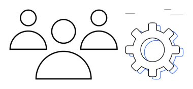 Takım çalışması, işbirliği ya da yönetimin yanında bir takımı temsil eden üç ana figür. Takım çalışması, iş akışı, organizasyon, liderlik, verimlilik için ideal