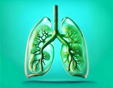 Akciğerler, solunum organları, bronşlar, solunan havayı yönlendiren dallanan solunum yolları. Hayati bir kanal olan soluk borusu bronşlara bağlanırken alveoller, küçük keseler oksijen alışverişini kolaylaştırıyor. Kavram İllüstrasyonu