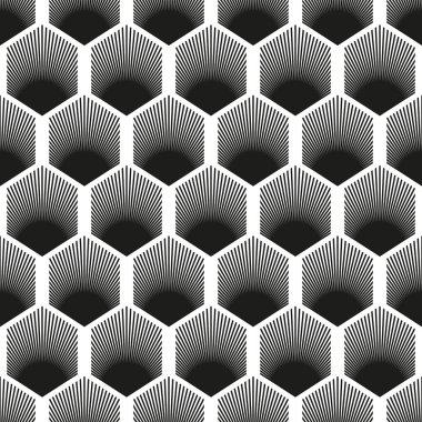 Kusursuz Art Deco Altıgen desen yayıyor