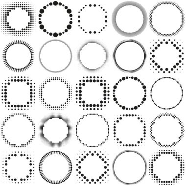 Yuvarlak Nokta Kenar Çerçeveleri Koleksiyonu