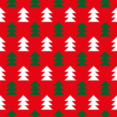 Kusursuz Noel ağacı hediye paketi kağıdı deseni. Noel ağacı hediye paketi deseni.