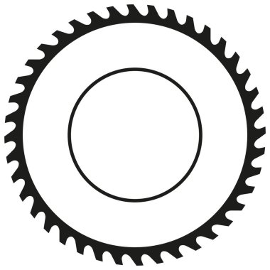 Round Circular Saw Industrial Border Frame. Ideal for vintage label or logo designs. clipart