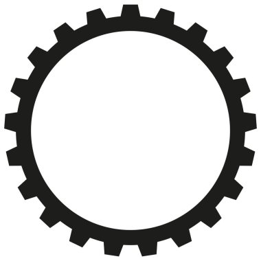 Yuvarlak Vites Endüstriyel Sınır Çerçevesi. Klasik etiket veya logo tasarımları için ideal.