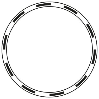 Yuvarlak Navigasyon Harita Sınır Çerçevesi. Klasik etiket veya logo tasarımları için ideal.