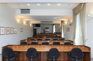 Council Chamber in the Municipality of Treviglio clipart