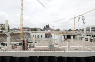 İtalya 'nın Lombardy kentindeki Desio şehrinde bir çalışma alanı