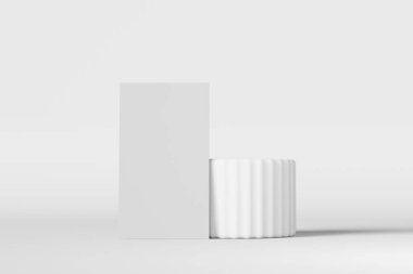 Boş bir kartvizit gerçekçi markalaştırma kimlik tasarımı 3D görüntüleme. Grafik tasarım portföy sunumu Ziyaret İşletme kırtasiyesi reklam şablonu minimalist tarzı