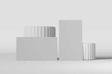 Boş bir kartvizit gerçekçi markalaştırma kimlik tasarımı 3D görüntüleme. Grafik tasarım portföy sunumu Ziyaret İşletme kırtasiyesi reklam şablonu minimalist tarzı