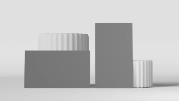Blank Business Card Realistic Mockup Corporate Branding Identity Design Animation — Vídeo de Stock