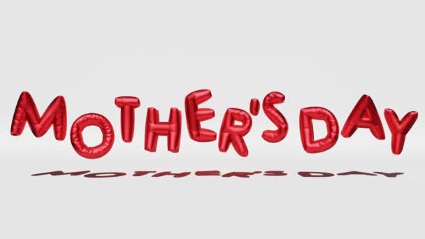 Happy Mothers Day Hilser Animasjonssløyfe Design Festlig Nettbanner Med Rosa – stockvideo
