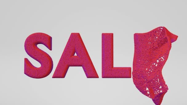 Продаж Тексту Перехід Фіолетовий Вирівнюючий Анімація Повільний Рух Графічний Банер — стокове відео