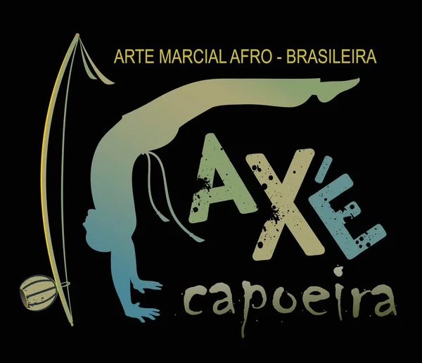 Capoeira Arte Marcial Afro Brasileño — Vector de stock