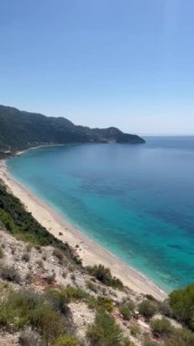 Lefkada Tsoukalades plajı Yunanistan 'da