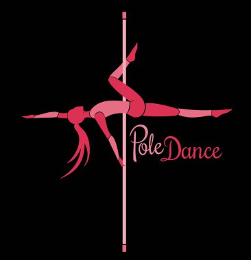 Direk dansçısının silueti.