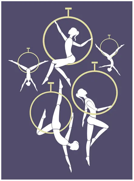 Aerial Hoop Siluetleri ayarlandı