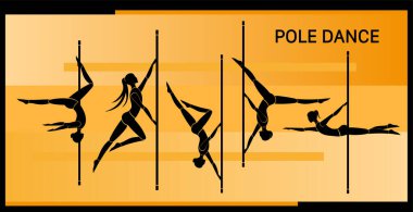 Direk dansçılarının silueti