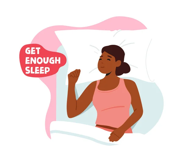 Get Enough Sleep Night Relaxation Leisure Banner Advice Immunity Boost — Vetor de Stock