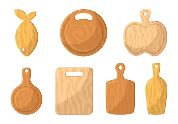 Wooden Boards 필수적 도구를 사용하여스 플라이 쇼핑을 수있다 장작더미 Natural — 스톡 벡터
