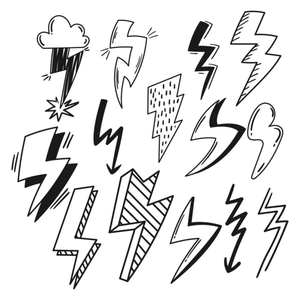 Elektrifizieren Sie Ihre Entwürfe Mit Lightning Icons Set Dynamische Kollektion — Stockvektor