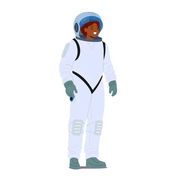 Woman Astronaut Profession Skilled Highly Trained Professional Who Ventures Space — Stock Vector