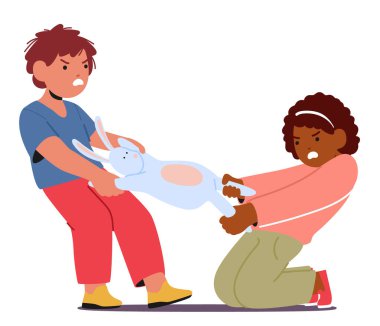 Öfkeli Oğlan ve Kız Çarpışması, Yüzleri kızardı, Gözleri parladı. Oyuncak Çekici Patlar, Yankılanan Ateşli Kelimeler. Çatışmaları şiddetlendikçe ve çocukça uyumlarını bozdukça bir öfke fırtınası kopuyor.