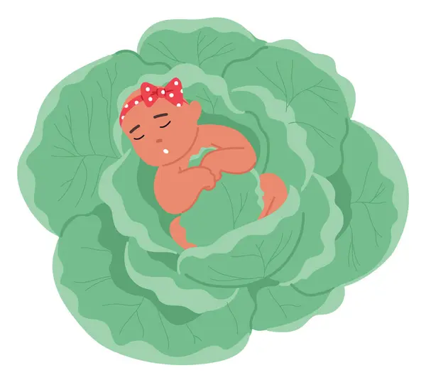 Personagem Bonito Pacífico Bebê Com Arco Bolinhas Confortavelmente Cochilando Uma Gráficos De Vetores