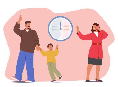 Dost canlısı, boşanmış eşlerin velayet sürelerini paylaştıkları ortak çocuk velayet süresi, ekolojik iletişim, anlaşma ve ebeveynlik vektörü ilülasyonu sırasında sağlıklı ilişki