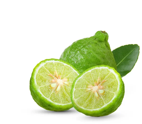 stock image bergamot and half on white background.herb for health  .