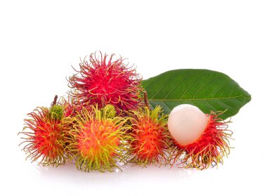 Beyazsırt grubunda rambutan ve yaprak seti