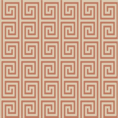 Geometrik Vektör Labirenti Tekrarlanan Desen Yazdırma Arkaplanı. Vektör illüstrasyonu