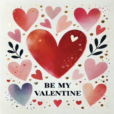 Vektör 'deki Sevgililer Günü Baskısı Tasarım Ol. Vektör illüstrasyonu