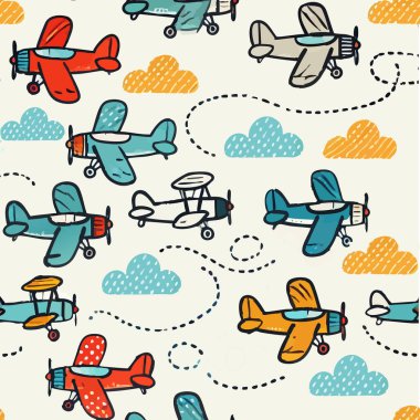 Uçak Uçak İzi Tasarımı Vektör 'de. Vektör illüstrasyonu