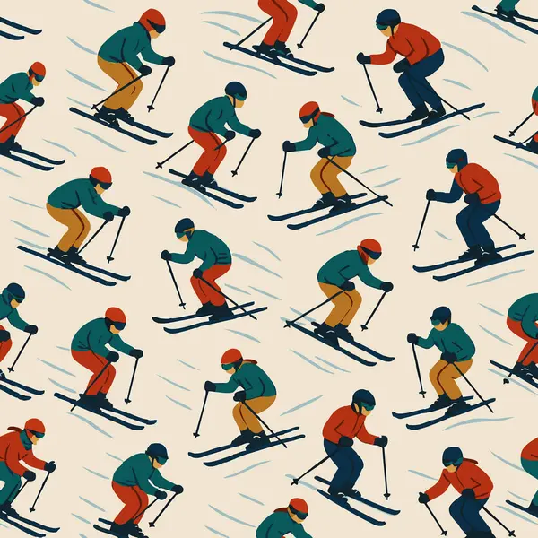 Alpine Kayak Yazıcı Tasarımı Vektör. Vektör illüstrasyonu