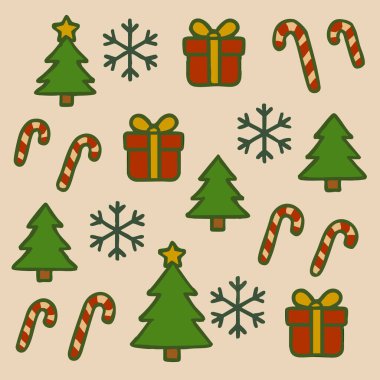 Yılbaşı Etiketleri Vektör Tasarımı. Vektör illüstrasyonu