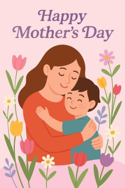 Anneler Vektördeki En İyi Yazdırma Tasarımı. Vektör illüstrasyonu