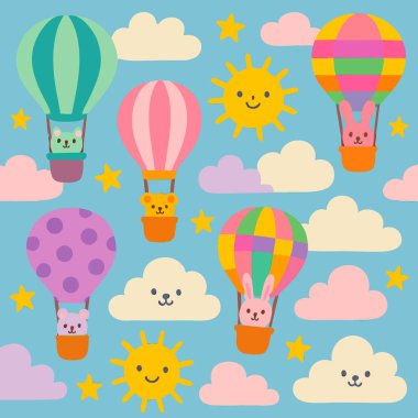 Vektörde Balon Bebekleri Yazdırma Tasarımı. Vektör illüstrasyonu