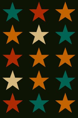 Stars Illustration Print Design in Vector. Vektör illüstrasyonu