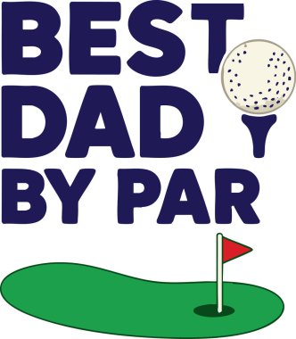 Par Babalar Günü 'nden En İyi Baba, Yılbaşı Senaryo Tasarımı Vektör. Vektör illüstrasyonu