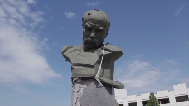 비디오는 전쟁중 해상도로 우크라이나 산카에 타라스 사진을 — 비디오