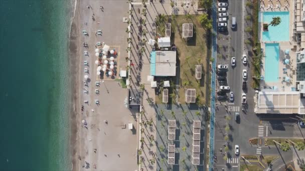 Questo Video Mostra Una Vista Aerea Una Spiaggia Vicino Mar — Video Stock