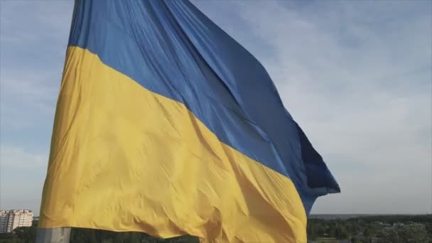 Acest Material Video Arată Drapelul Național Ucrainei Kiev Rezoluția — Videoclip de stoc