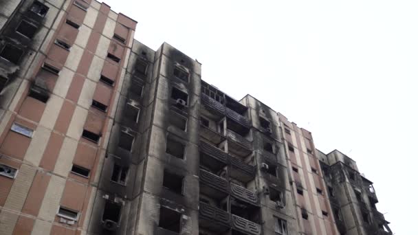 Este Vídeo Mostra Carro Civil Abatido Durante Guerra Ucrânia — Vídeo de Stock