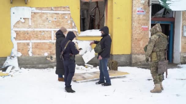 Dieses Archivvideo Zeigt Den Tatort Nach Dem Diebstahl Von Banksy — Stockvideo