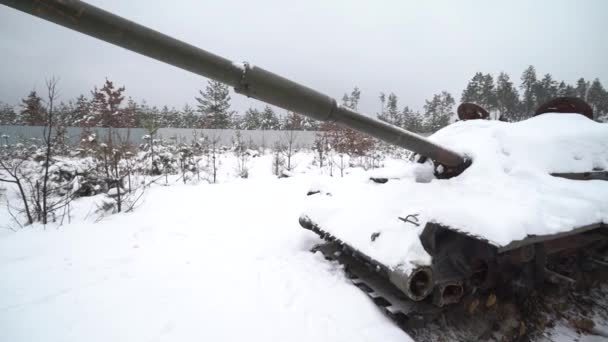 Guerra Ucrania Equipo Militar Ruso Destruido — Vídeos de Stock