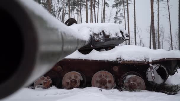 ウクライナでの戦争 ロシアの軍事機器を破壊 — ストック動画