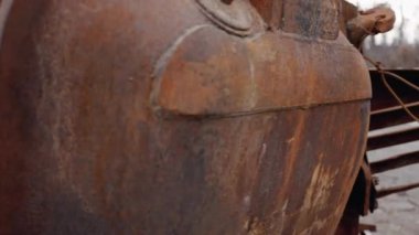 This stock video shows destroyed russian military equipment during the war in Ukraine.