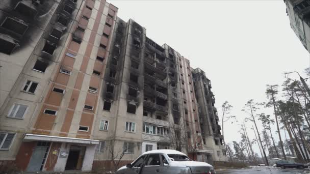 Stock Video Shows Shot Civilian Car War Ukraine Resolution — Video Stock